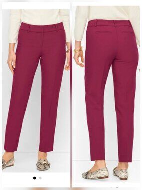 Talbots Hampshire Ankle Pants Mills Maroon 6